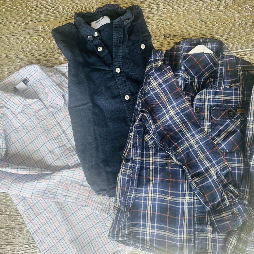 Boys Button-Down Shirt Bundle (3) -EnglishLaundry, HM and Old Navy